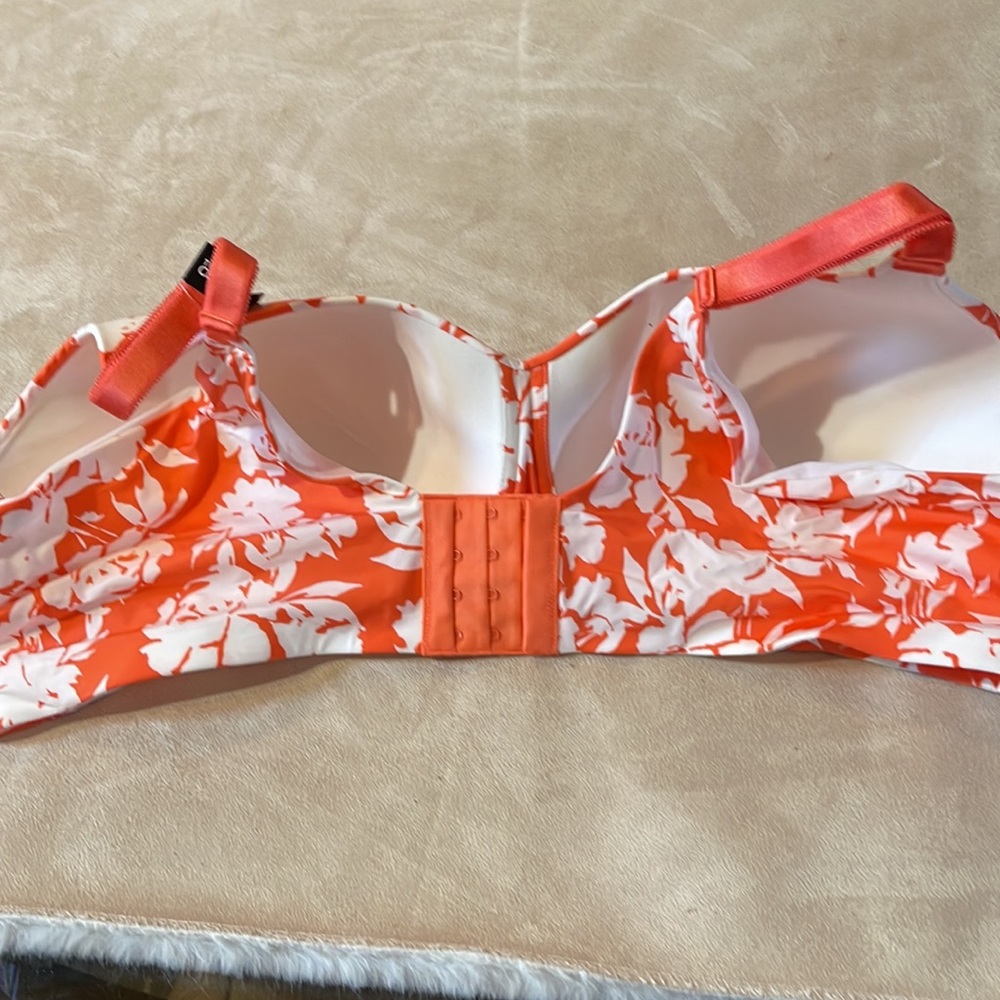 Torrid Orange and White Floral Bra - Picture 2 of 3
